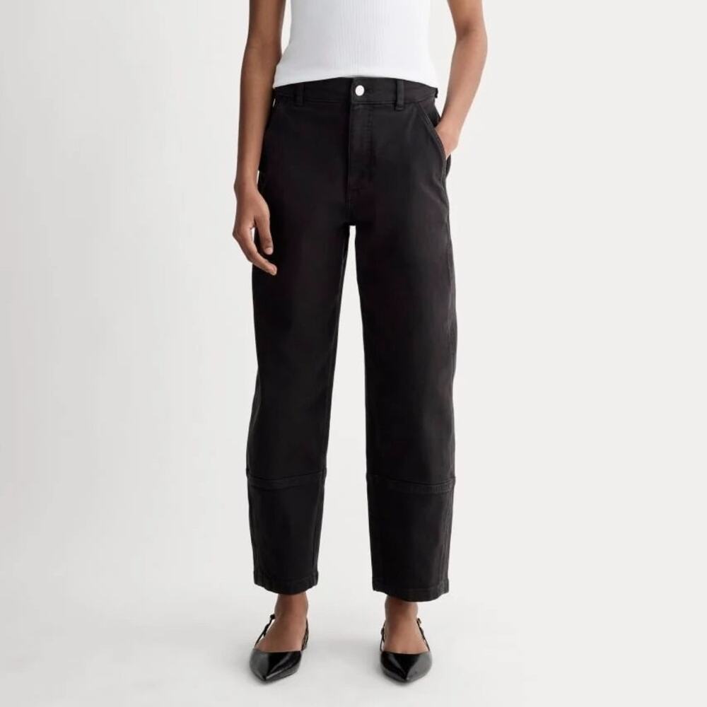 Everlane The Utility Barrel Pant Black Size 4 Regular NWT